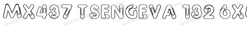 Mx437 TsengEVA 132 6x8 Regular字体转换